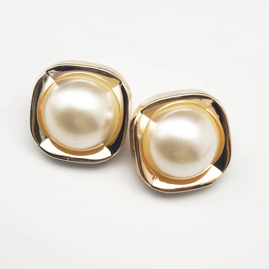 Modern Classic Pearl Stud Earrings
