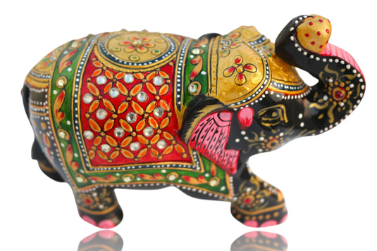 Black & Red Elephant Figurine – Home, Office, Pooja & Gift Décor
