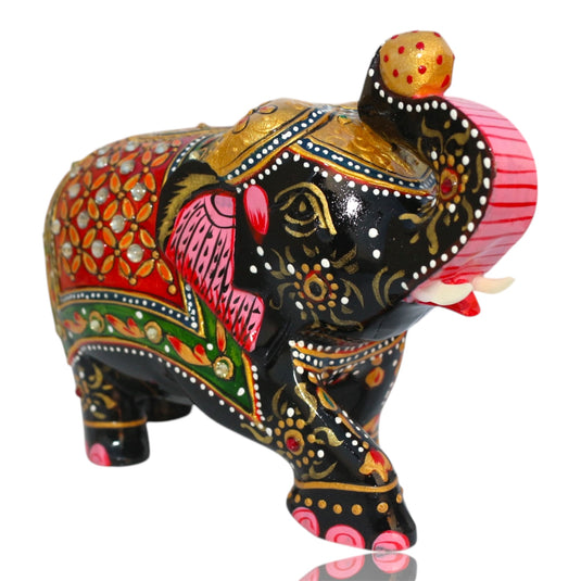 Black & Red Elephant Figurine – Home, Office, Pooja & Gift Décor