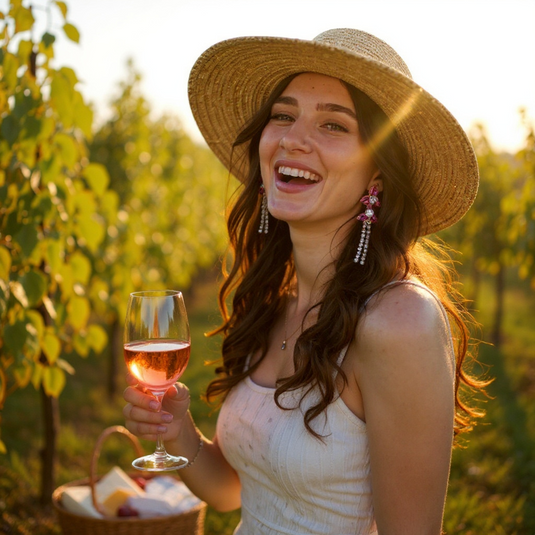 🌸 Luxury Floral Crystal Drop Earrings