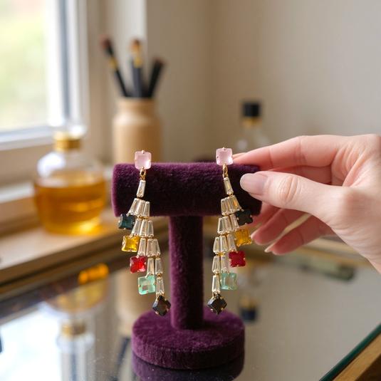 ✨ Luxury Crystal Cascade Earrings