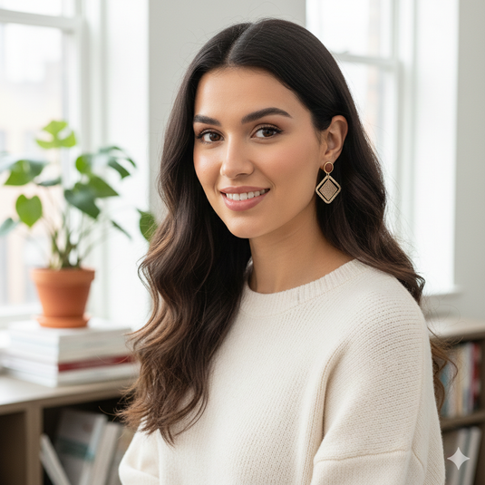 ✨ Glam Geometric Dangle Earrings 💎