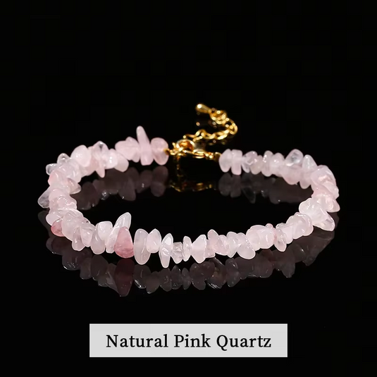 AABHARANA β Natural Gemstone Chips Bracelet | Genuine Crystal Beads | Unisex Jewelry for Women & Men
