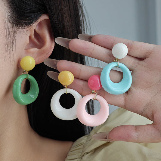 π¨ Retro Color Pop Hoop Earrings β Funky Statement Jewelry for Teens & Women β¨