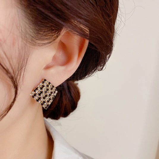 Sparkle Grid Square Studs β¨π€