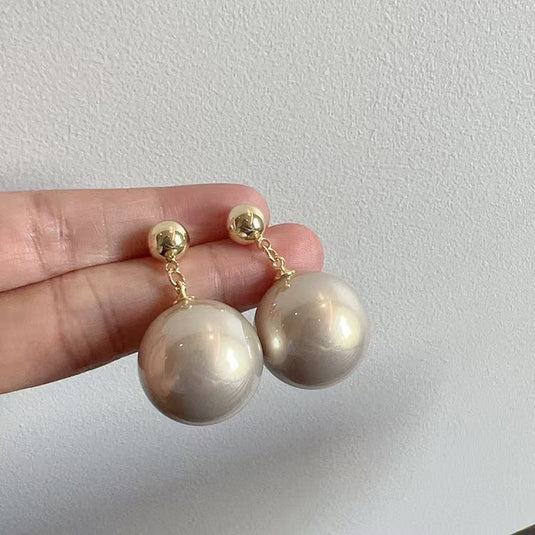 Golden Pearl Ball Drop Earrings β¨π