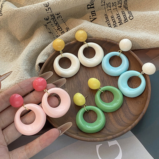 π¨ Retro Color Pop Hoop Earrings β Funky Statement Jewelry for Teens & Women β¨