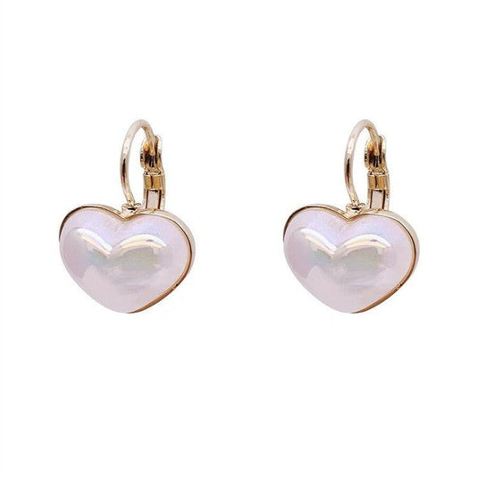 π€ Iridescent Heart Hoop Earrings β Trendy Cute Jewelry for Teens & Girls β¨