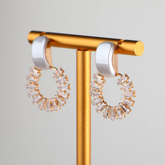 Crystal Statement Hoop Earrings