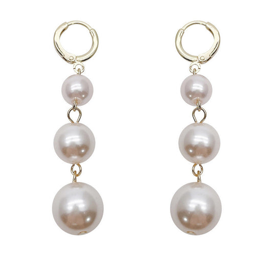 ✨ Classic Pearl Cascade Drop Earrings – Effortless Elegance