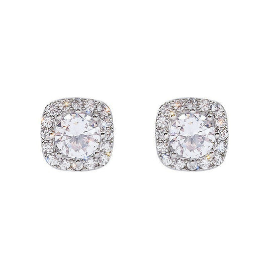 Luxury Sparkle Cushion-Cut Crystal Studs ✨💎
