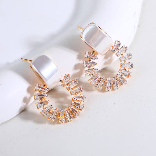 Crystal Statement Hoop Earrings