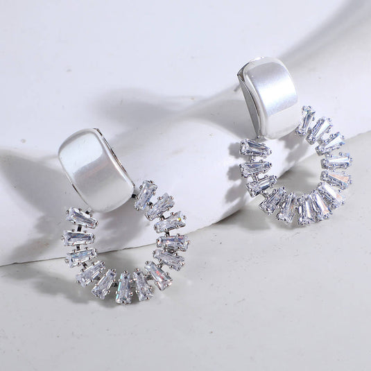 Crystal Statement Hoop Earrings