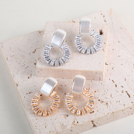 Crystal Statement Hoop Earrings