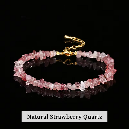 AABHARANA β Natural Gemstone Chips Bracelet | Genuine Crystal Beads | Unisex Jewelry for Women & Men