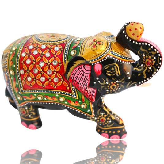 Black & Red Elephant Figurine – Home, Office, Pooja & Gift Décor