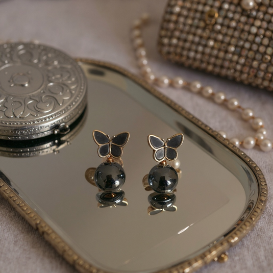 Butterfly grace meets pearl elegance 🦋✨
