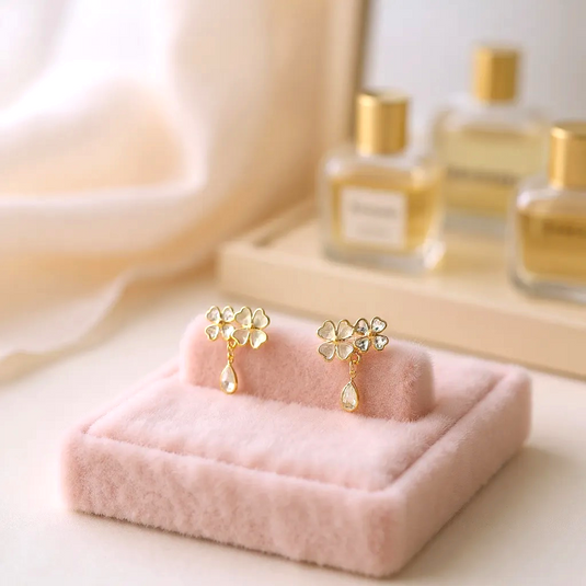 🌸✨ Blossom Glow Yellow Floral Earrings 💛💎