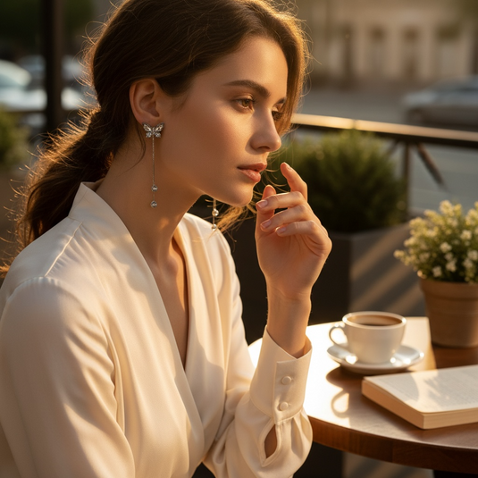 Golden Butterfly Drop Earrings 🌟 Chic & Feminine Style