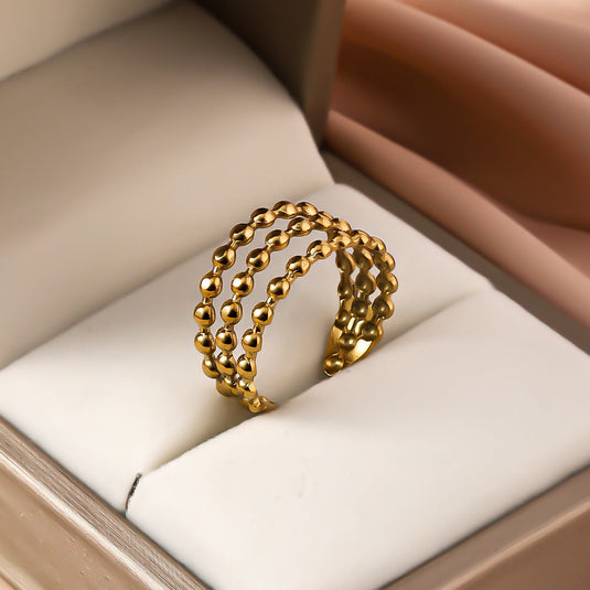 Three-layer Ring - Golden – Minimal Fashion Jewelry ✨💍