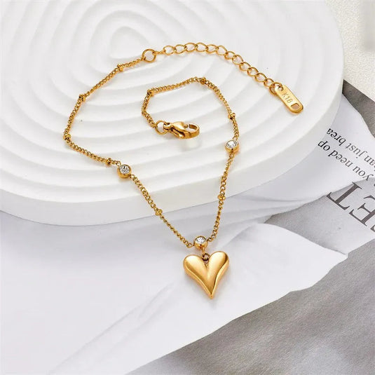 💖 Heart Drop Stone Bracelet