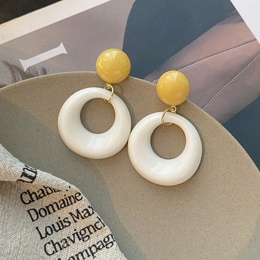 🎨 Retro Color Pop Hoop Earrings – Funky Statement Jewelry for Teens & Women ✨